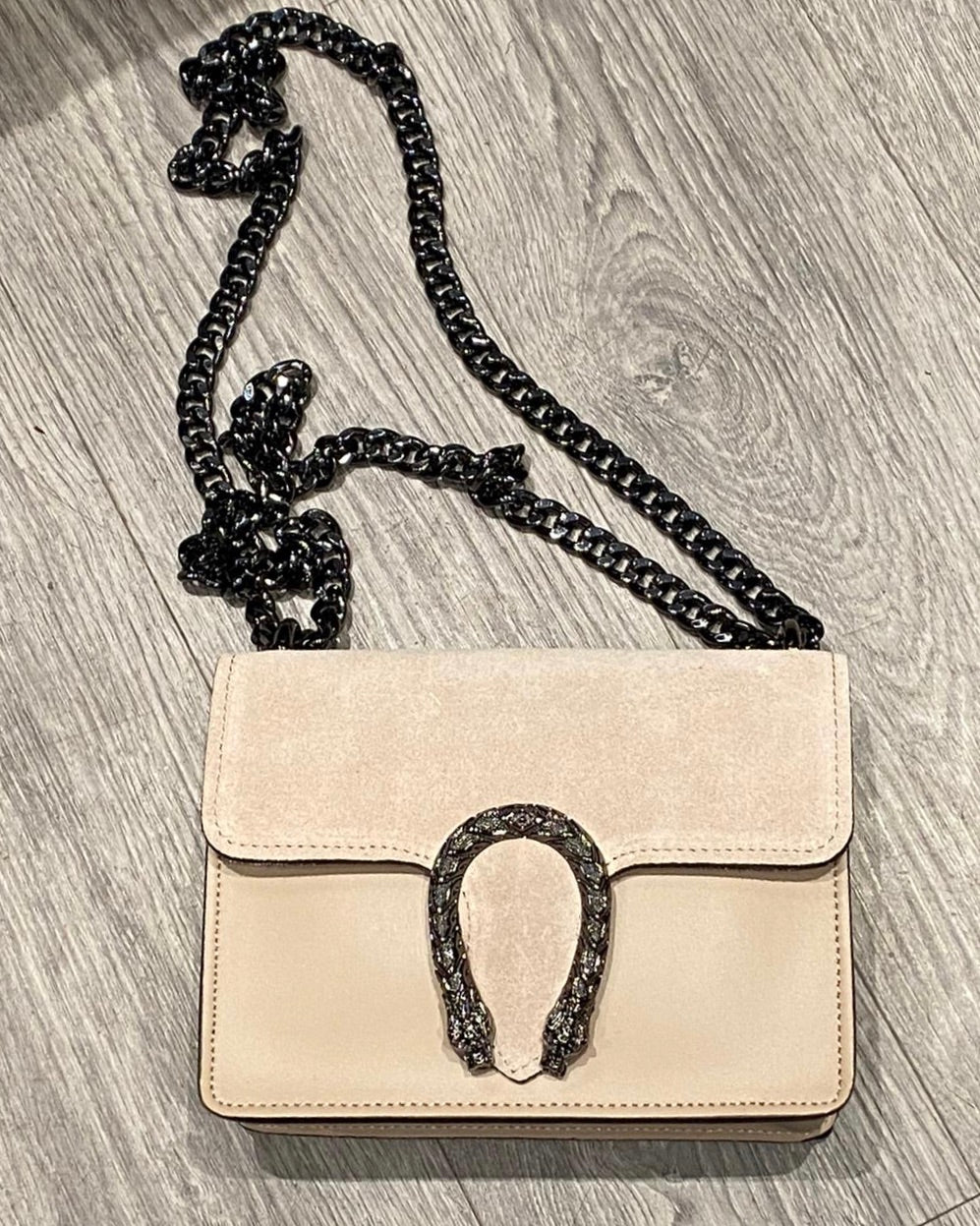 LADY G Leather & Suede Handbag