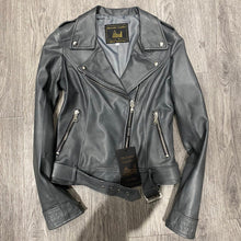 Load image into Gallery viewer, BIKER GREY Women&#39;s Leather Jacket
