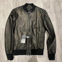 Load image into Gallery viewer, BOMBER GREEN Men&#39;s Leather Jacket
