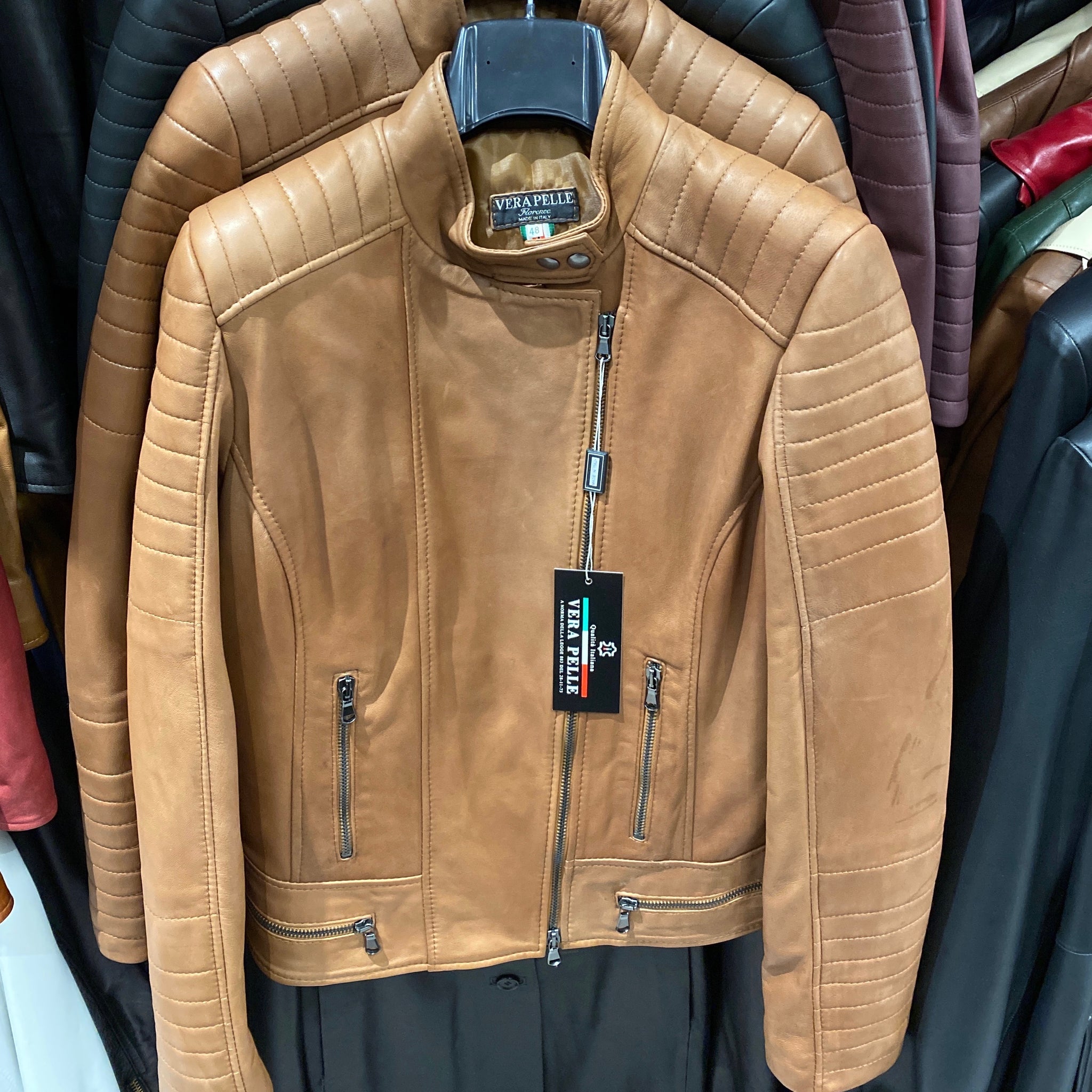 LUNA GREY Women's Leather Jacket – massimoleatherflorence