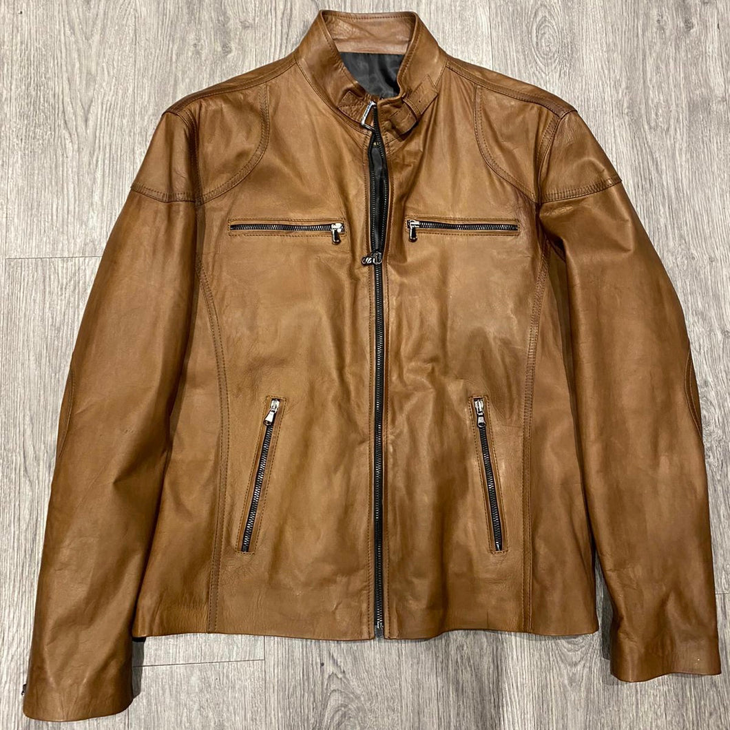 SAX TAN Men's Leather Jacket